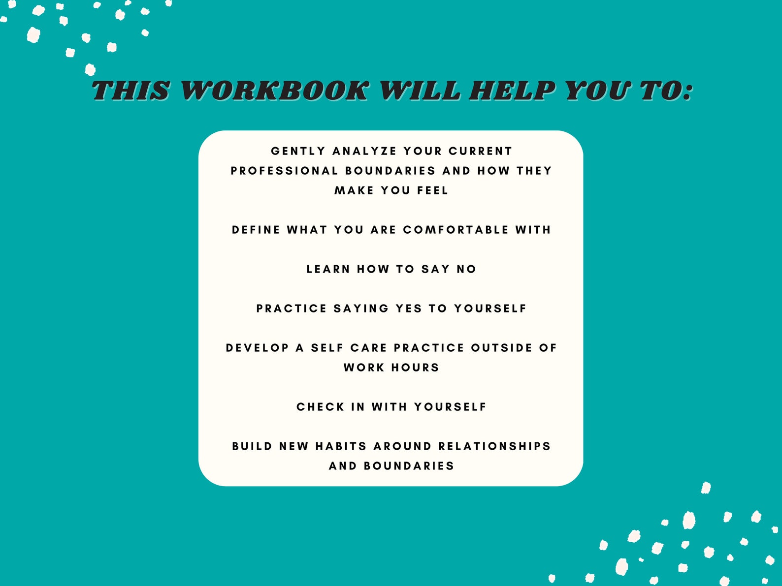 Boundaries at Work Workbook Bundle, Workplace Boundaries, Setting ...