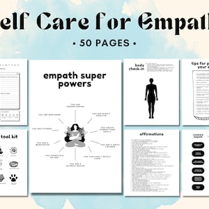 Empath Self Care Workbook, Empath Protection, Highly Sensitive Person Journal, HSP, Energy Protection, Printable, Empowerment