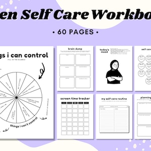 Self Love Workbook Girls Worksheet Therapy Teen Girls Self Worth Worksheets  for Kids Guided Journal Self Esteem Prints Digital Planner Kids 