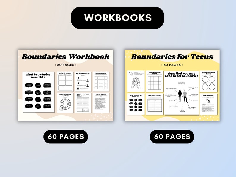 Boundaries Mini Bundle, Setting Healthy Boundaries, Boundaries Journal, Journal Prompts