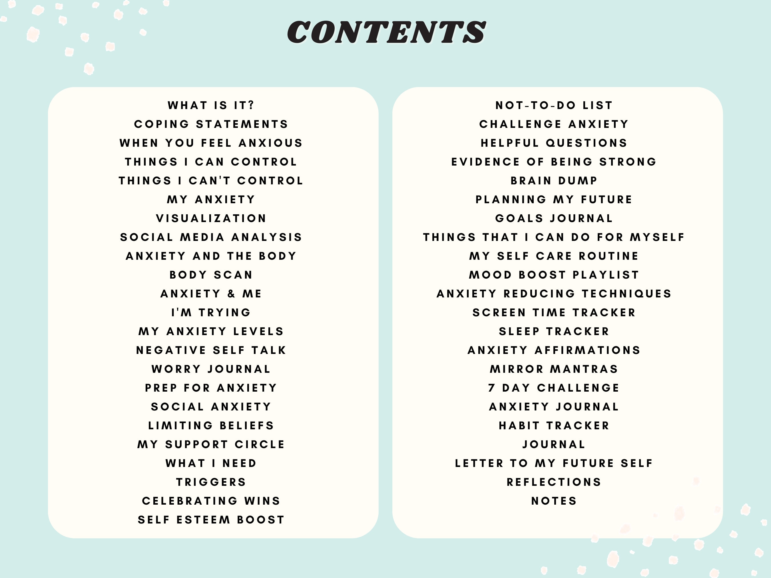 Anxiety Worksheets for Teens, Workbook, Teen Anxiety Journal, Anxiety ...