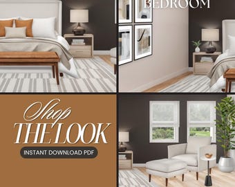 Pre-Made Interior Design,Categorized by Budget,Instant Download Design Guide,Interior Color Scheme,Furniture Moodboard,Shopping List