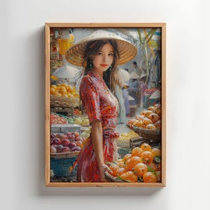 Vietnam Oil Painting - Digital Download - Vietnam Art - Home Decor - Wall Decor