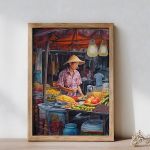 Vietnam Street Food Wall Art - Digital Download - Travel Art Print - Home Decor - Vietnam Travel Poster - Wall Decor