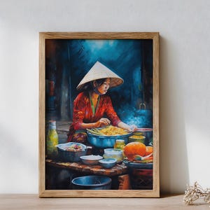 Vietnam Steet Food - Digital Download - Travel Art Print - Home Decor - Vietnam Travel Poster - Wall Decor - Travel Wall Art