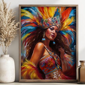 Brazil Dancer Digital Download - Brazil Art - Wall Art - Home Decor - Brazil Painting - Wall Decor - Wall Art - Gift Ideas - Brazil Poster