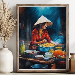 Vietnam Street Food - Printed Poster - Wall Art - Home Decor - Vietnam Travel Poster - Wall Decor - Hoi An - Paintings - Travel Art