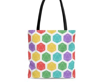 D20 Dice Tote Bag