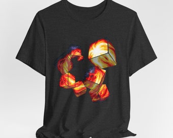 Magical Fireball Dice Shirt: Embrace the Adventure of Tabletop Gaming with our Striking 8d6 Design Perfect for Fantasy Enthusiasts & Gamers