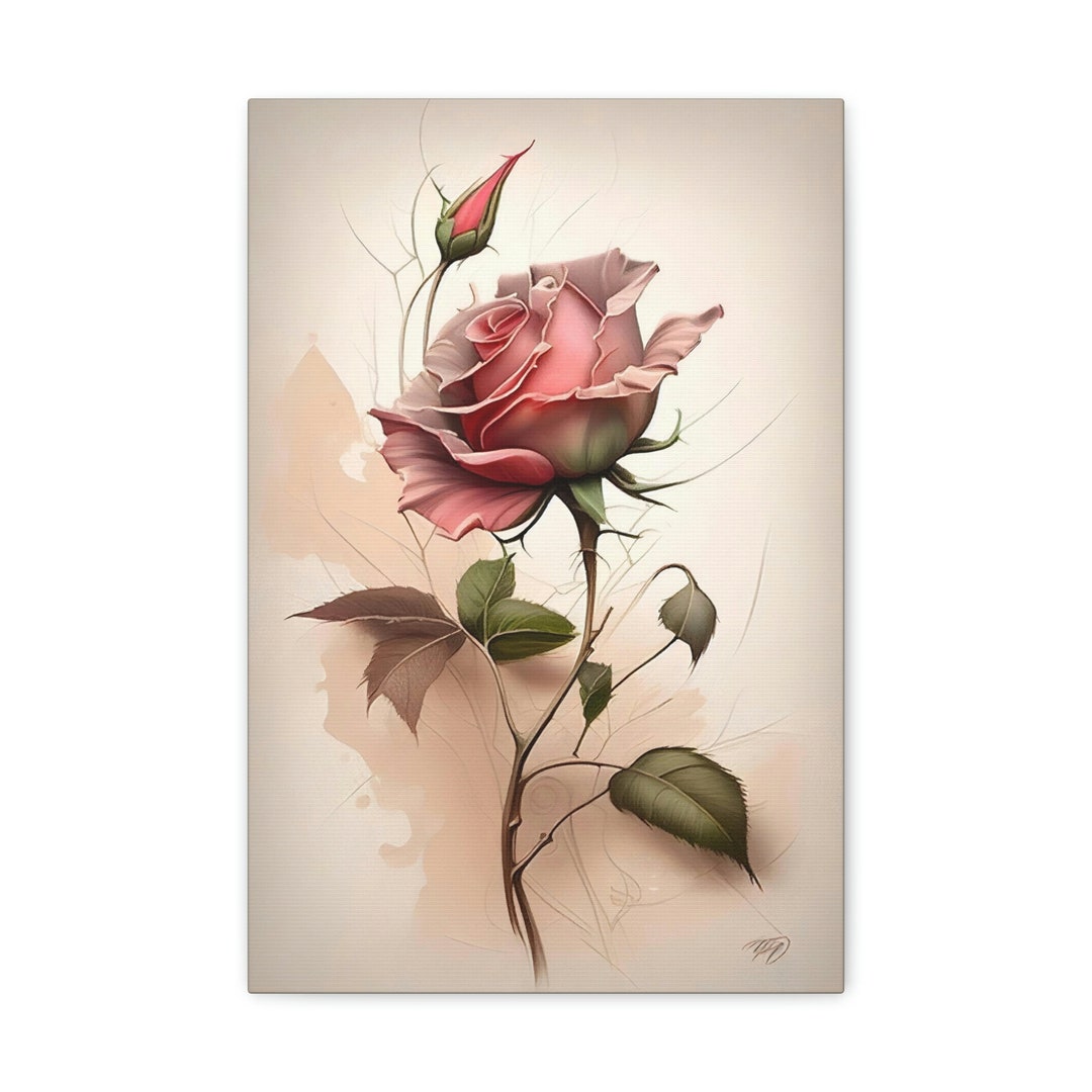 Enchanting Rose Art Etsy