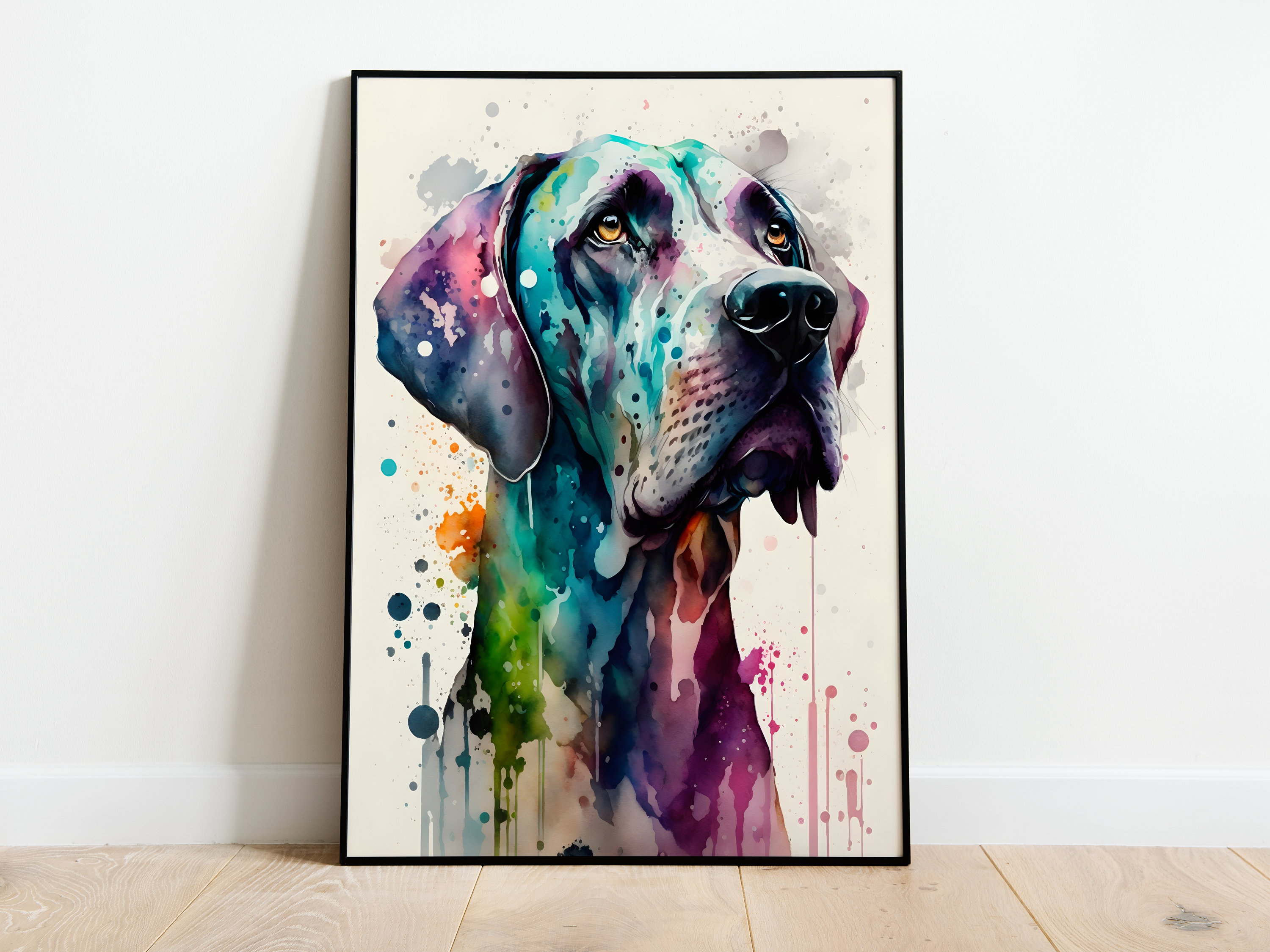 Great Dane Watercolor PRINTABLE ART Great Dane Print Instant Download ...