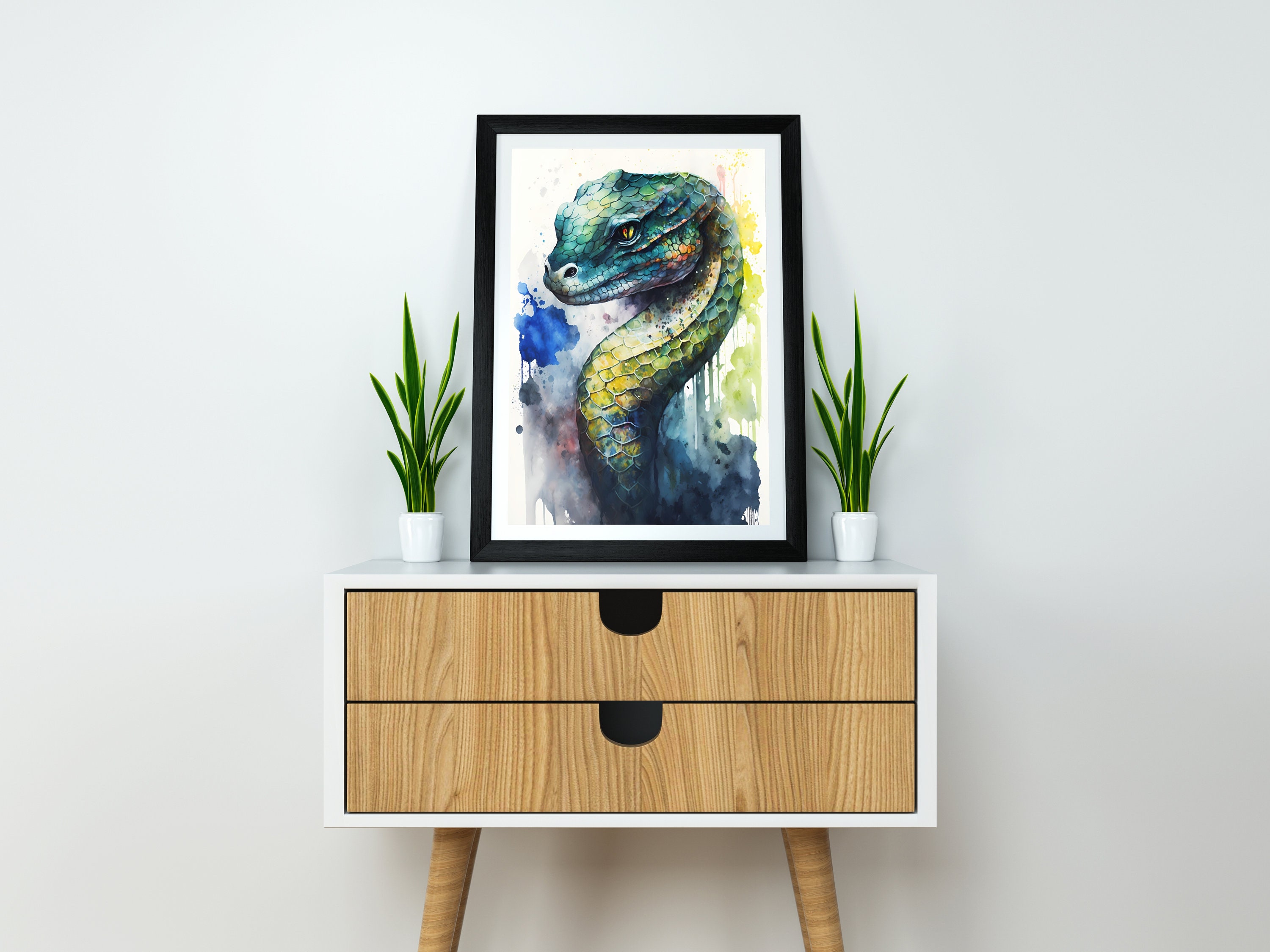 Snake Watercolor PRINTABLE ART Snake Print Instant Download Snake ...