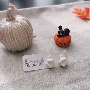 Halloween Ghost Studs Polymer Clay Earrings
