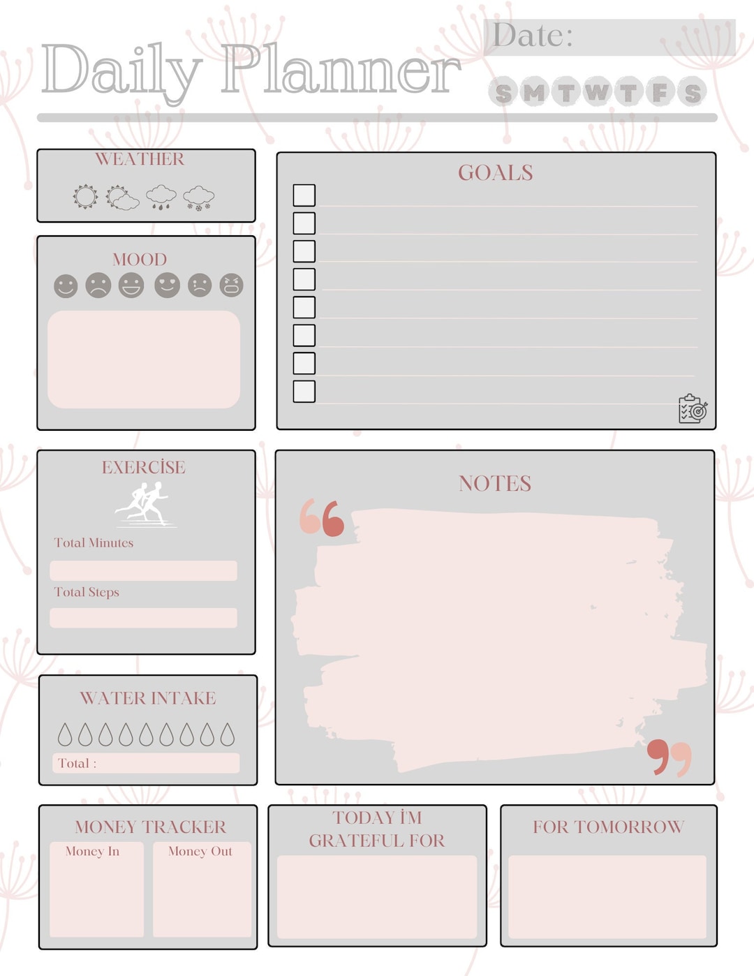 Printable Planner - Etsy