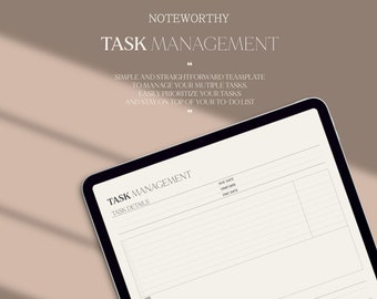 Task Manager Digital Planner Template for Goodnotes on Ipad, Project Planner, Digital Planner, Goodnotes Planner,  Printable Letter PDF