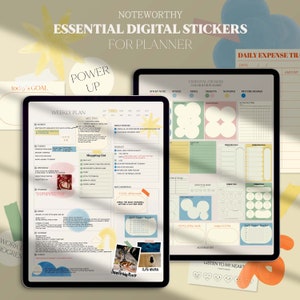 Zachte kleuren DIGITALE STICKERS | GoodNotes-stickers | Voorgesneden stickers | iPad-stickers | Esthetische stickers | Digitale plannerstickers