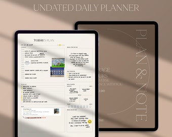 Digitaler Planer, Undatierter Tagesplaner, iPad Planer, Minimalistischer Planer, iPad Planer, GoodNotes Planer, Notability Planer