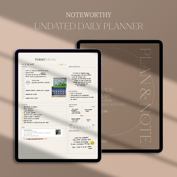 Digital Planner, Undated Daily Planner, iPad Daily Planner, Minimalist Planner, iPad Planner, GoodNotes Planner, Notability Planner