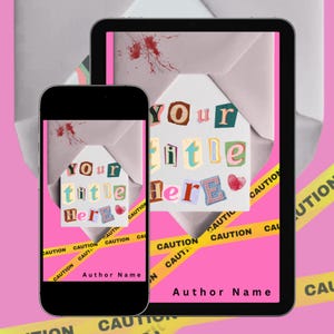 Custom Mystery Thriller Book Cover–Premade Editable Design–Ransom Note Style Crime Cover–Personalized by Seller