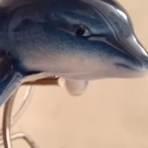 Dolphin Diving Through Hoop Kinetic Desk Art