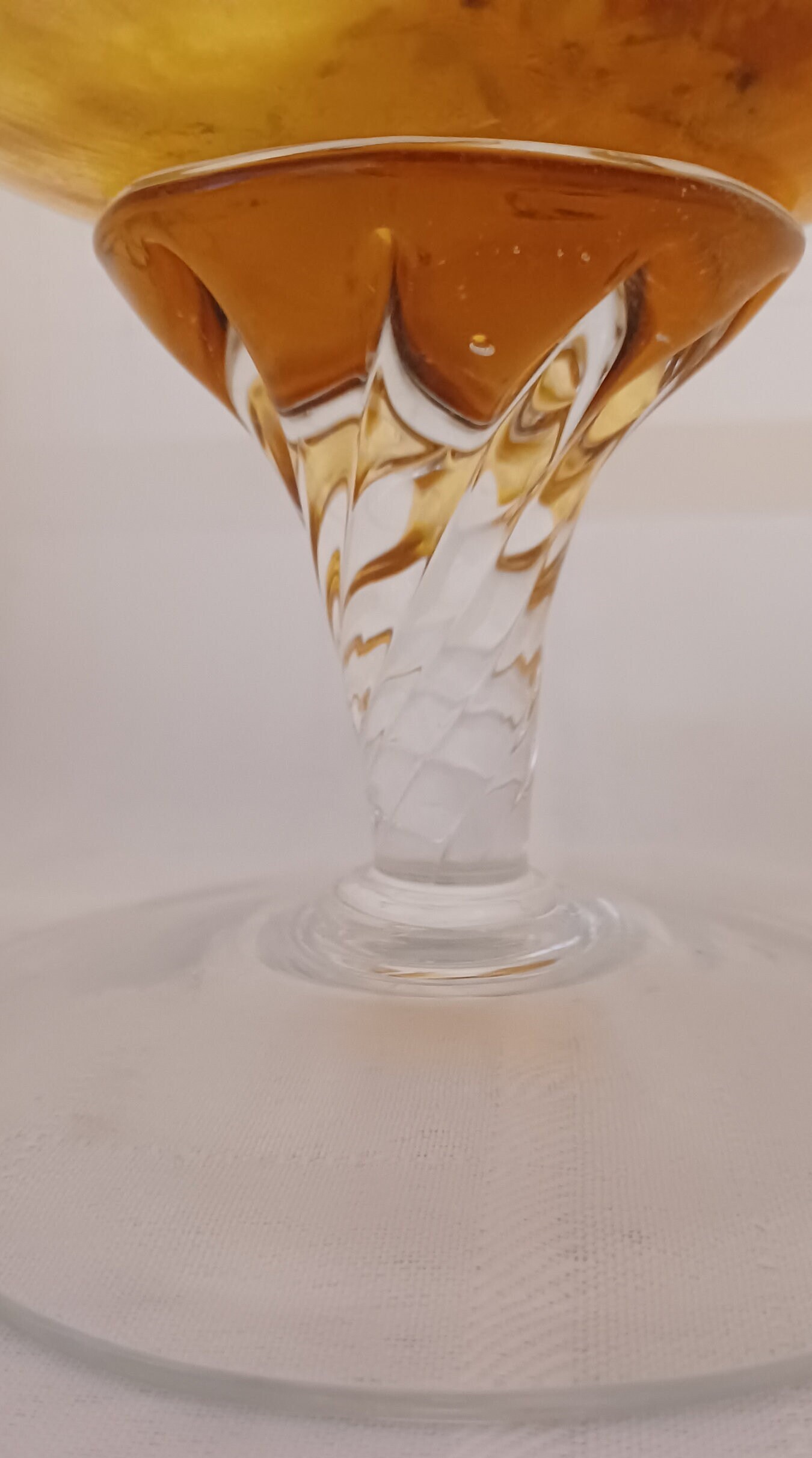 Vintage Giant Brandy Snifter Style Bowl/vase Pale Amber Glass Etsy