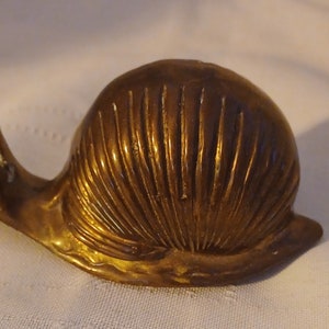 Vintage Solid Brass Snail Statue Paperweight Free Shipping