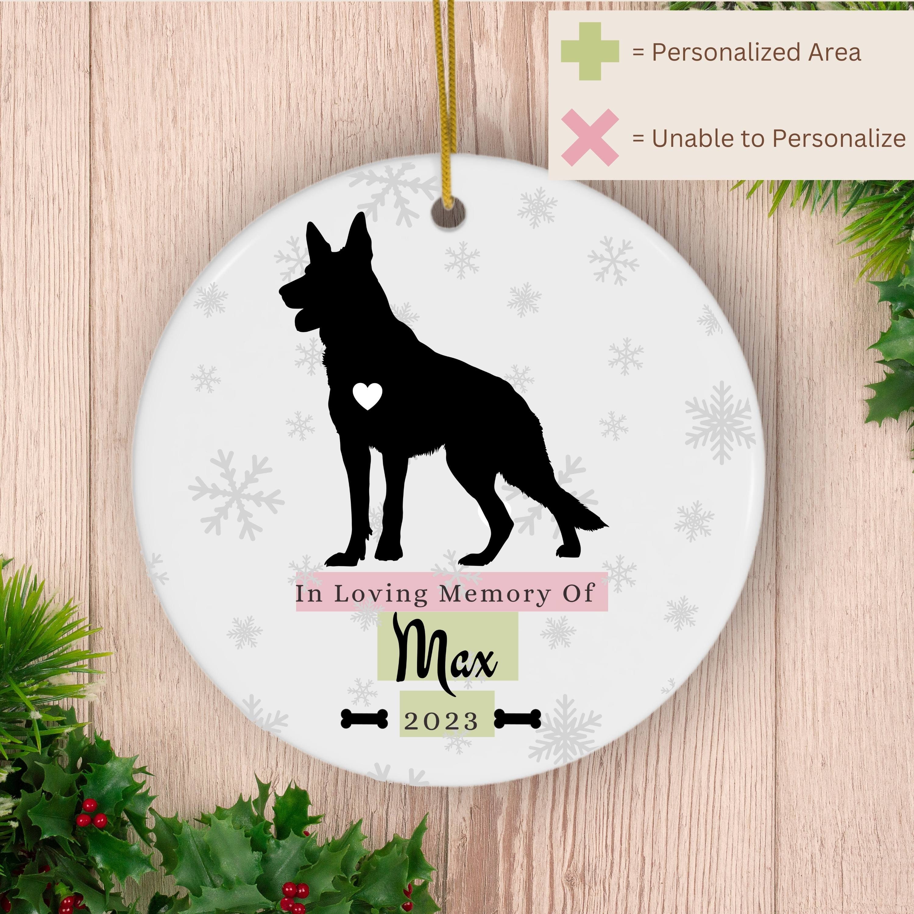 Personalized Ceramic Dog Memorial Ornament: Custom Pet Remembrance ...