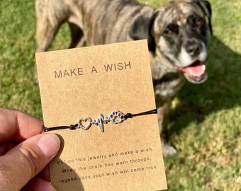 Make a wish Paw Print Bracelet