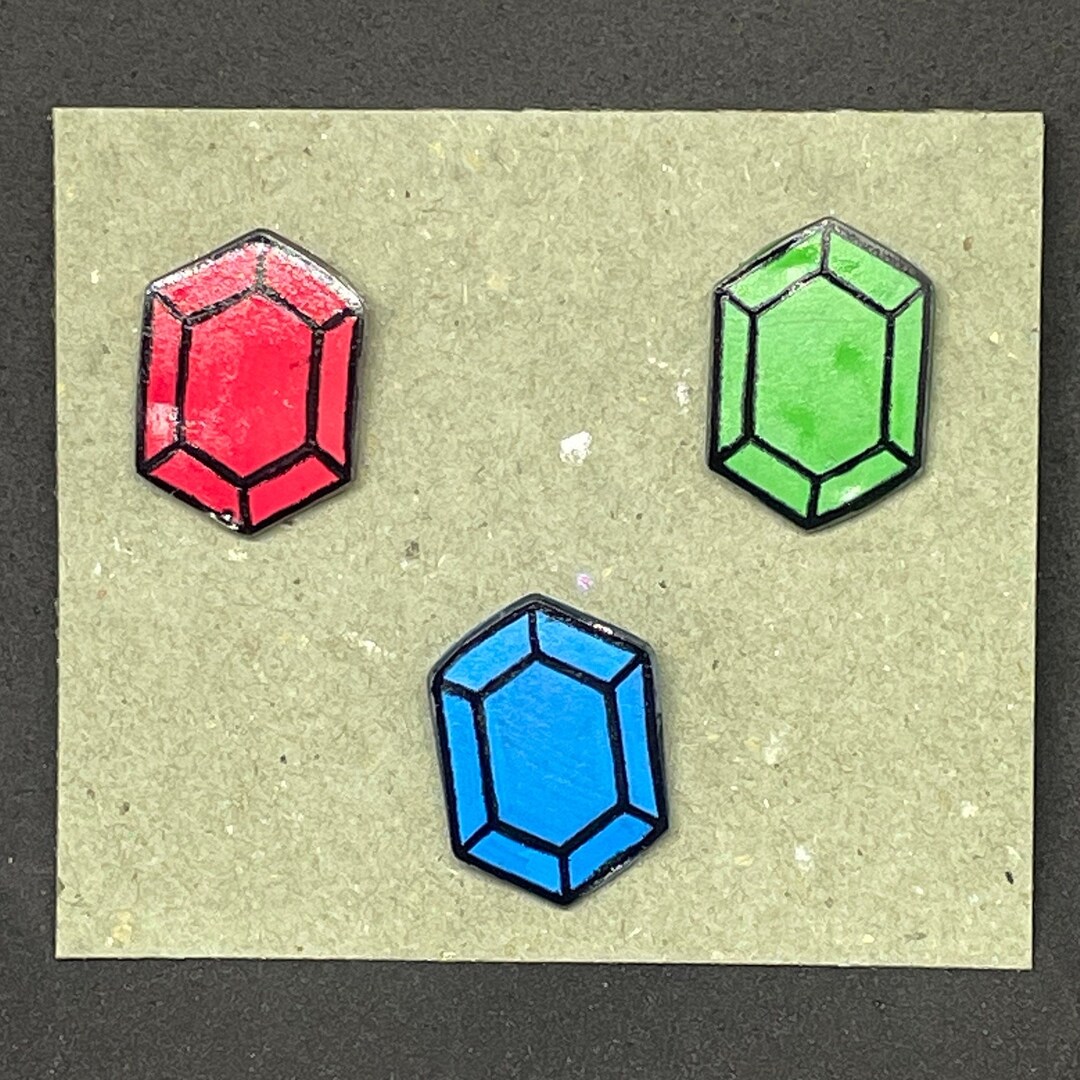 Shrinky Dink Zelda Rupee Pins - Etsy