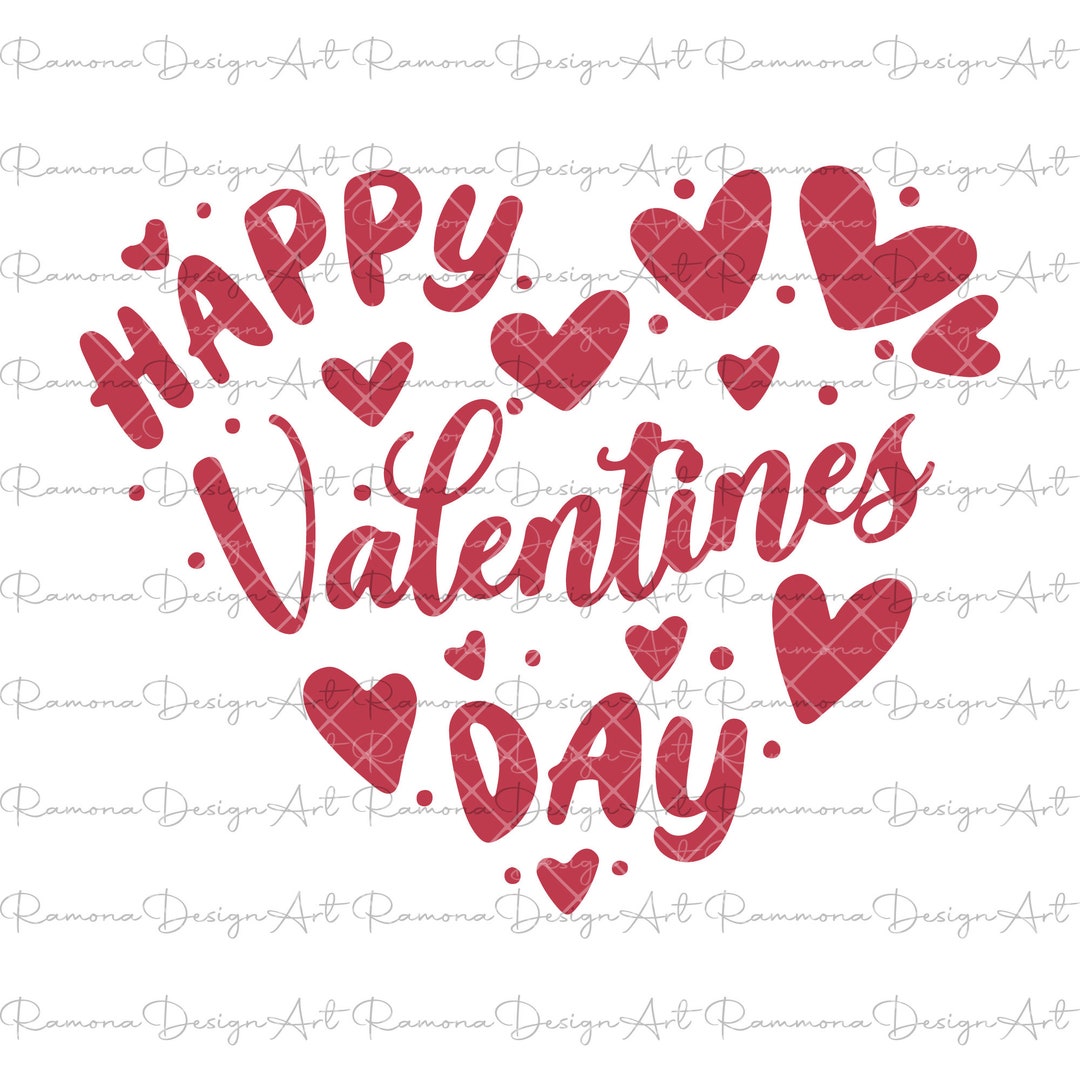 Happy Valentines Day Heart SVG, PNG, Cut File (digital Download) - Etsy