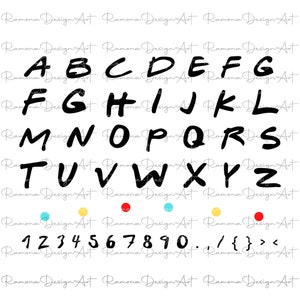 Friends Font, TTF Friends font, Friends digital fonts, Instant download svg, png