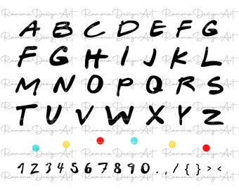 Friends Font, TTF Friends font, Friends digital fonts, Instant download svg, png