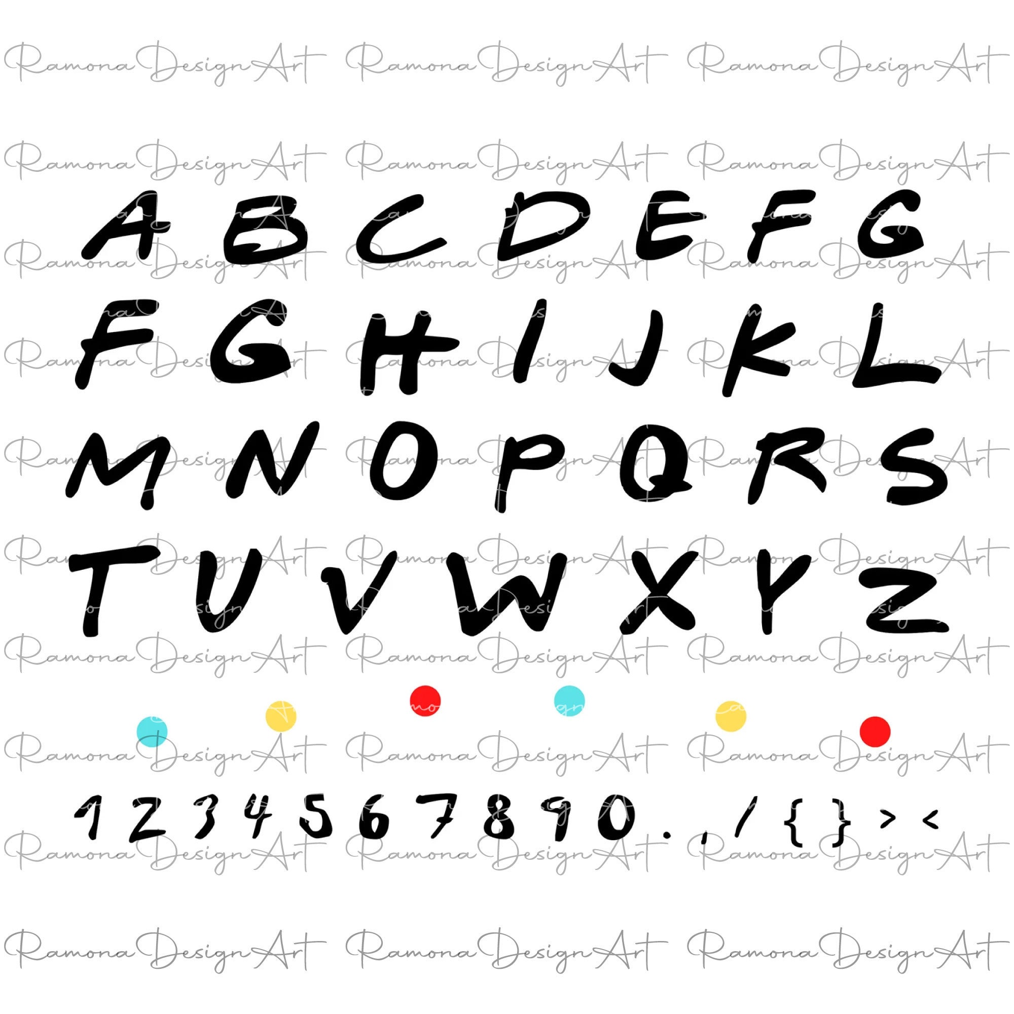 Friends Font, TTF Friends Font, Friends Digital Fonts, Instant Download Svg, Png - Etsy