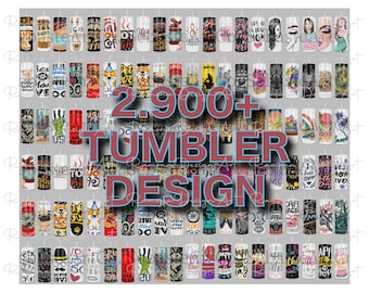 2,900+ Tumbler design bundle, 2022 Sublimation Tumbler Designs - 20oz Skinny Tumbler Wraps Templates & Straight - PNG, Digital Download