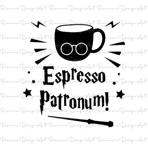 Espresso Patronum Svg, Wizard Svg, Witchy Svg File, Svg Files for Cricut, Mug Svg