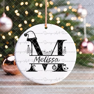 Christmas Split Alphabet SVG, Christmas Monogram Svg, Christmas Svg Cut Files, 26 Christmas split Letters, Files for Cricut & Silhouette
