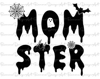 Momster Halloween SVG, divertida silueta de Cricut para camiseta espeluznante (archivo digital)
