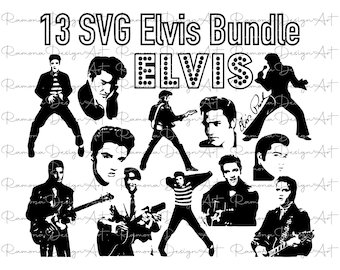 Elvis Presley SVG Bundle, Vector Cut Files (Digital Download)