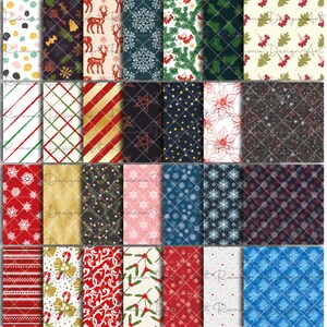 Christmas Pattern Mega Bundle, Holiday Digital Paper (300dpi PNG) image 4