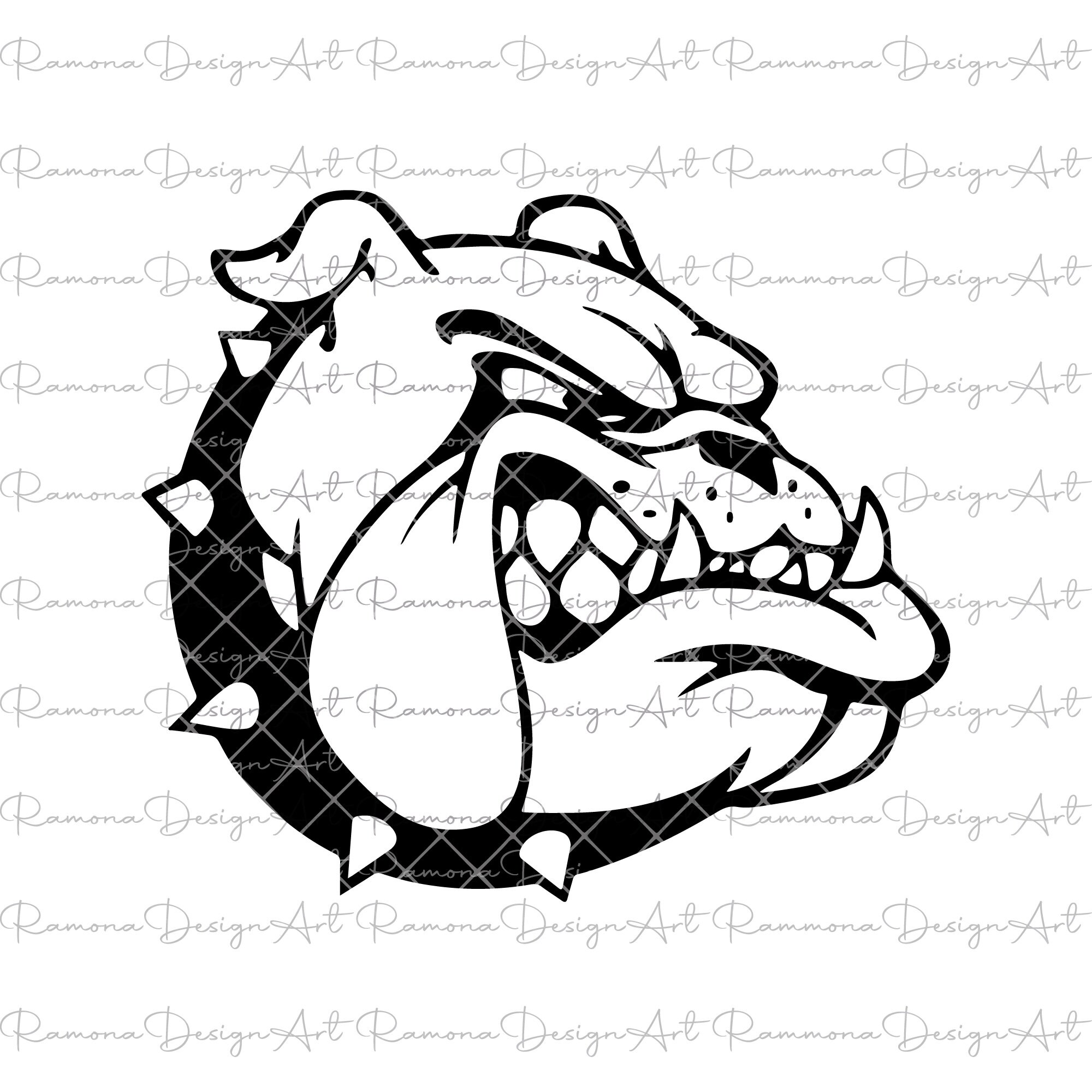 Bulldog Mascot SVG - Png - Eps - Dxf| Bulldog Svg| Bulldog Clip Art | Bulldog Head | Bulldog Mom Svg| Bulldog Png | Instant Download