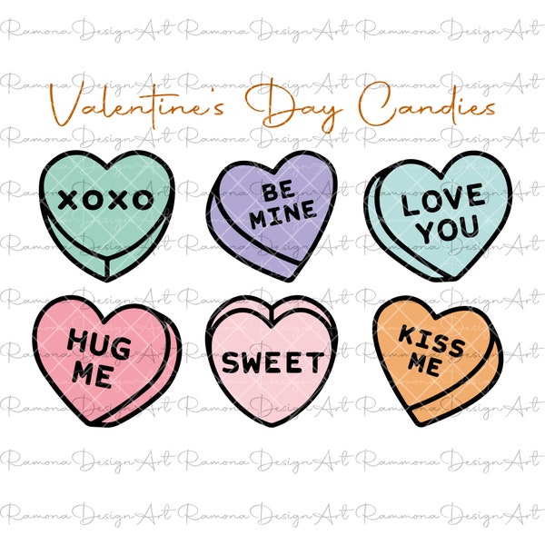 Valentine's day Svg, Conversation Hearts SVG, Valentines Day SVG, Valentines day Candy Hearts, cut file, Love Svg, conversation hearts