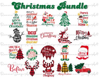 Grappige kerst-SVG-bundel: ornamenten, winterontwerpen (digitale download)