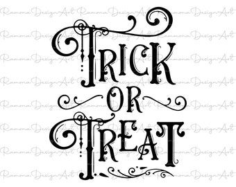 Truco o trato de Halloween (archivos SVG, PNG, AI y PDF)