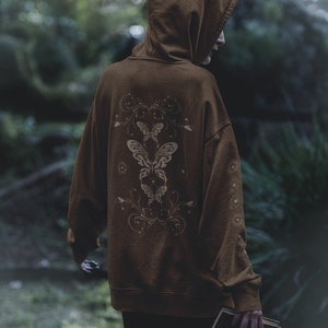 Fairy Grunge Hoodie Dark Fairy Core Clothes Fairycore Hoodie Dark Academia Fairy Grunge Clothes Trendy Brown Aesthetic Hoodie Cottagecore