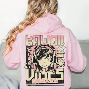 Harajuku Hoodie Kawaii Hoodie Subtle Anime Merch Pastel Goth Clothing Kawaii Sweater Japanese Sweatshirt Anime Streetwear Kawaii Clothes