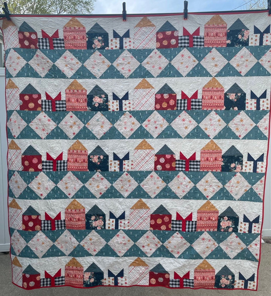 Christmas Present Quilt Holiday Quilt Winter Blanket Etsy