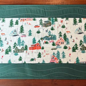 Christmas Table Runner | Holiday Theme  Runner | Quilted Runner | Table Topper |  Quilted Runner | Modern Table Runner |  Christmas Decor