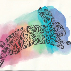 Rainbow Rabbit Original Artwork