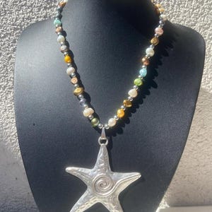 Handmade natural pearl jewelry,Spiral necklace,pearl necklace,goth jewelry,spiral jewelry,pearl necklace for women,natural pearl jewelry