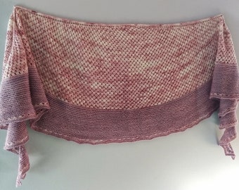 Limestone Legacy Shawl – Crescent Lace Knitting Pattern, Fingering Weight, 2 Skeins, PDF Download
